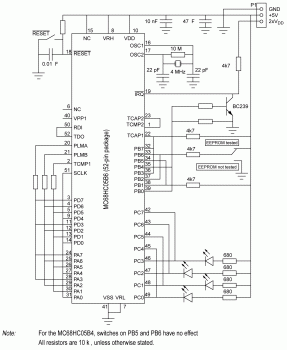 Self-Check - проверка микроконтроллера M68HC05