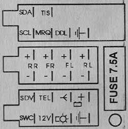 Разъёмы а/магнитол OPEL