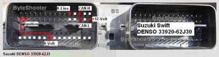 Подключение ЭБУ автомобилей Suzuki