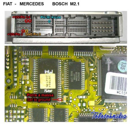 Подключение ЭБУ автомобилей Fiat