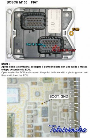 Подключение ЭБУ автомобилей Fiat